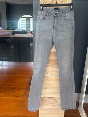 Men's Grey Straight-Leg Jeans